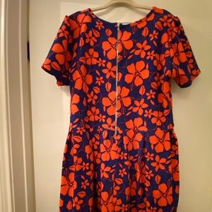 LuLaRoe Amelia Dress 3XL orange/purply-blue